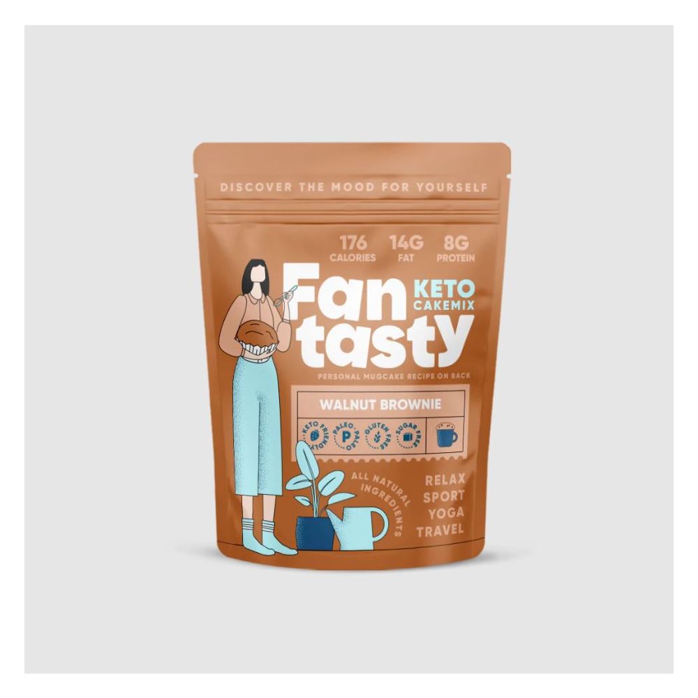 FAN TASTY FOODS: Walnut Brownie Keto Cake Mix, 9.52 oz