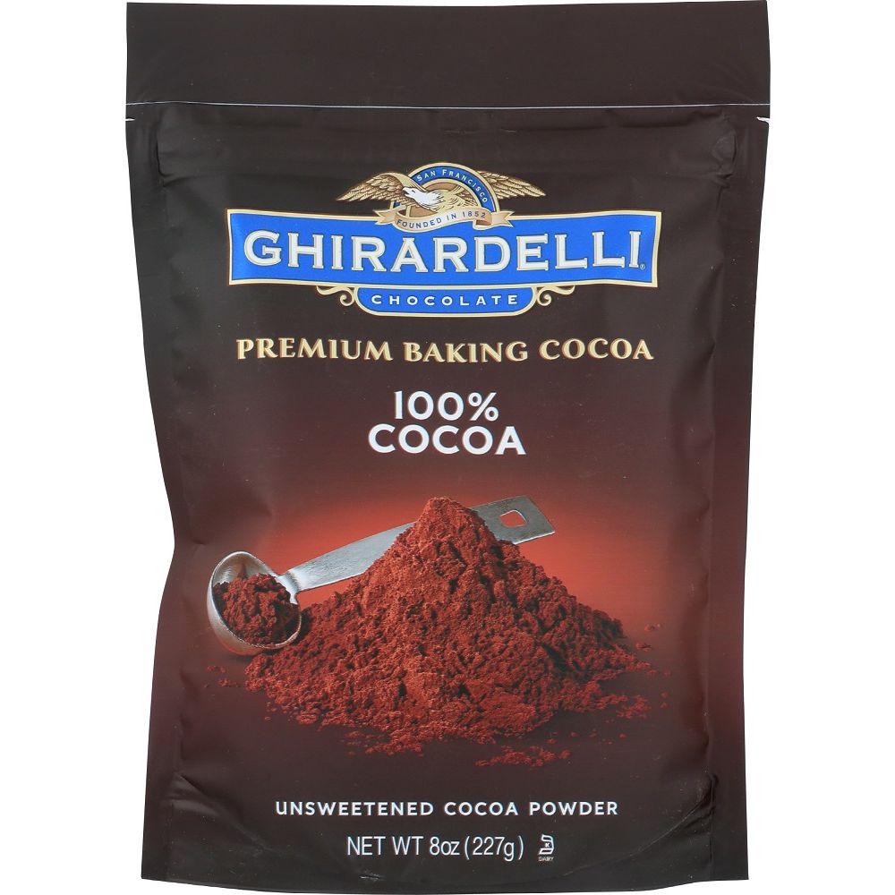 GHIRARDELLI: 100% Unsweetened Premium Baking Cocoa, 8 oz - Baking Redefined
