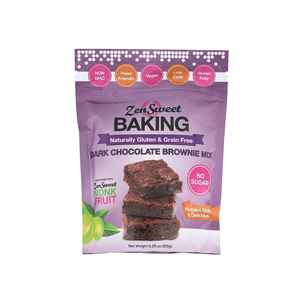 ZENSWEET: Dark Chocolate Brownie Mix, 11.25 oz - Baking Redefined