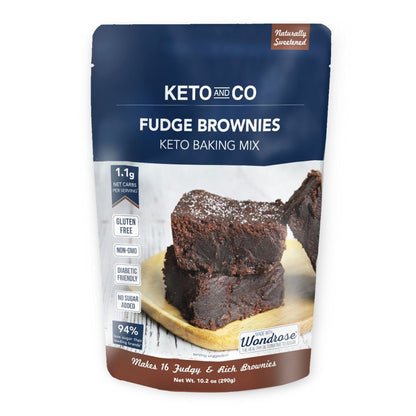 KETO &amp; CO: Fudge Brownies Keto Baking Mix, 10.2 oz