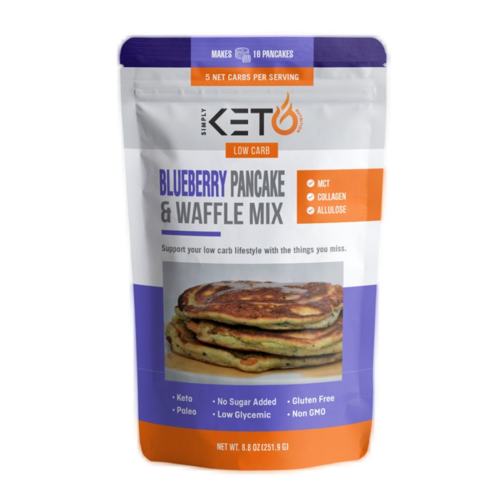 SIMPLY KETO NUTRITION: Blueberry Pancake & Waffle Mix, 8.8 oz - Baking Redefined