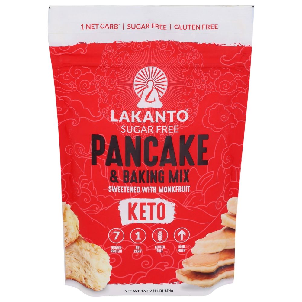 LAKANTO: Pancake Baking Mix, 16 oz - Baking Redefined