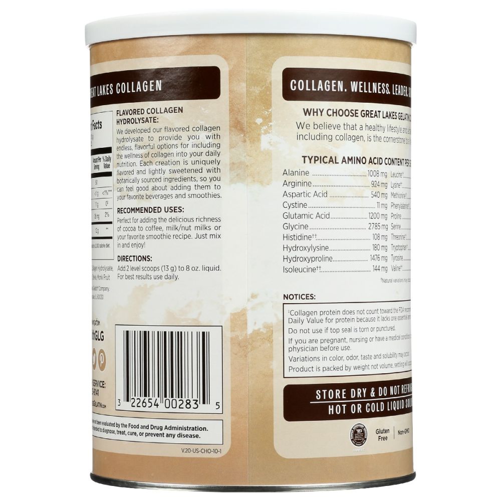 GREAT LAKES: Collagen Pwdr Chocolate, 10 oz – Baking Redefined